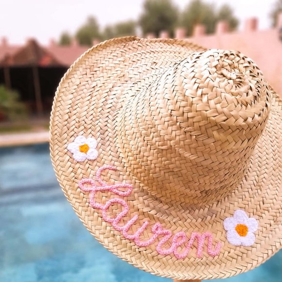 Personalized Straw Beach Hat